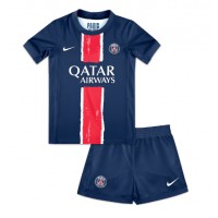 Echipament fotbal Paris Saint-Germain Tricou Acasa 2024-25 pentru copii maneca scurta (+ Pantaloni scurti)